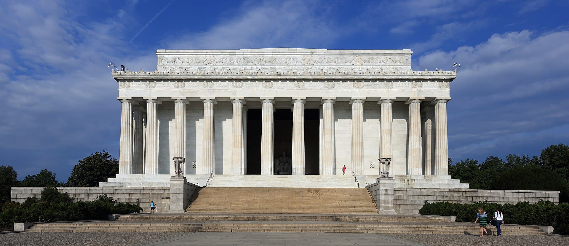 East front of the Lincoln Memorial in Washington, D.C.